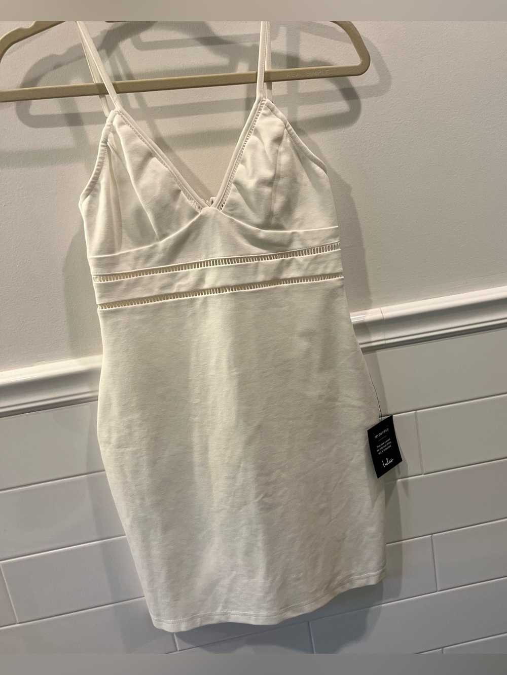 NWT Lulus Fitted White Mini Dress